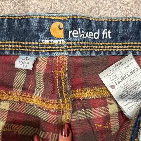 Carhartt Women's Dark Blue Straight Jeans - Picture 2 of 5